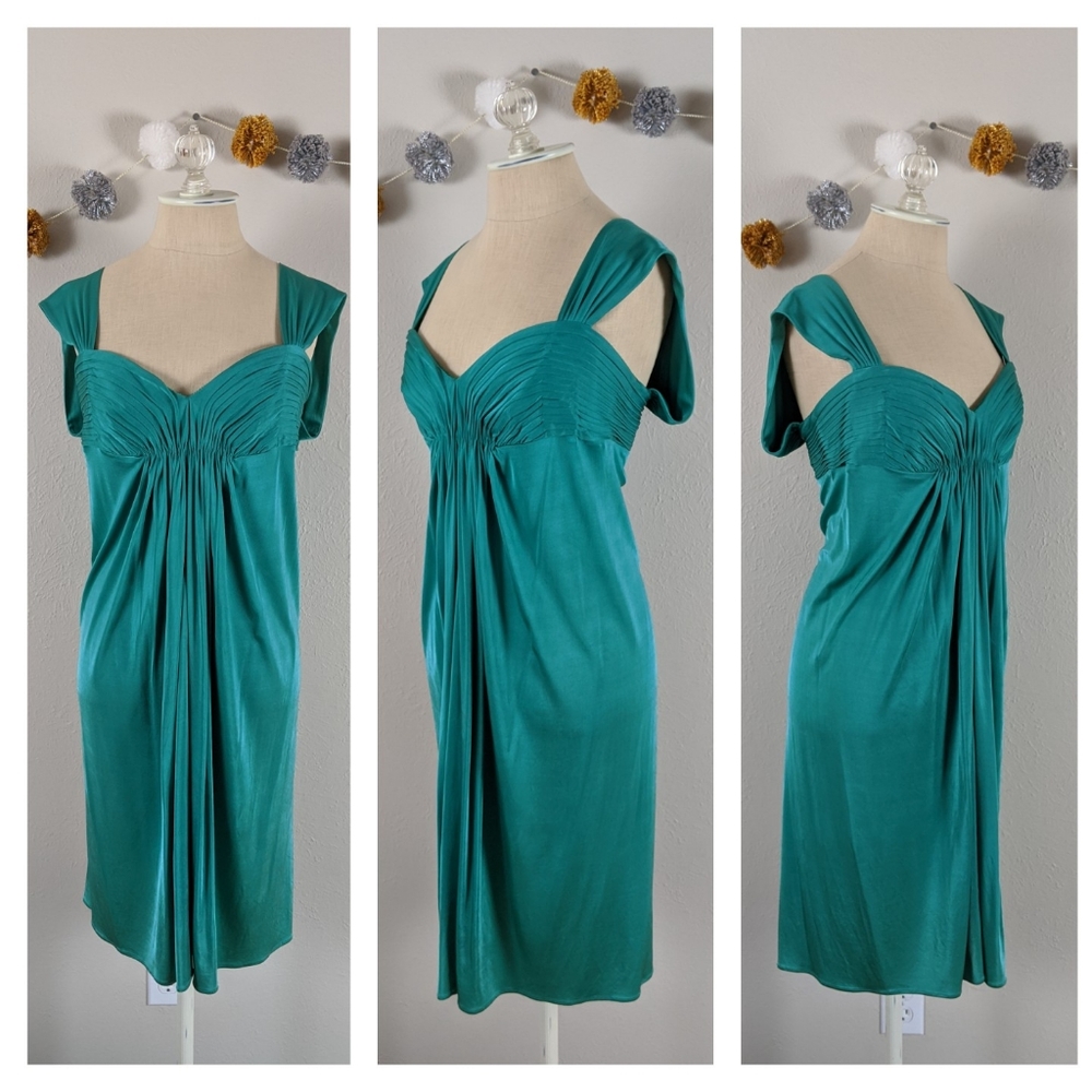 BCBGMAXAZRIA Green Cocktail Dress Medium
